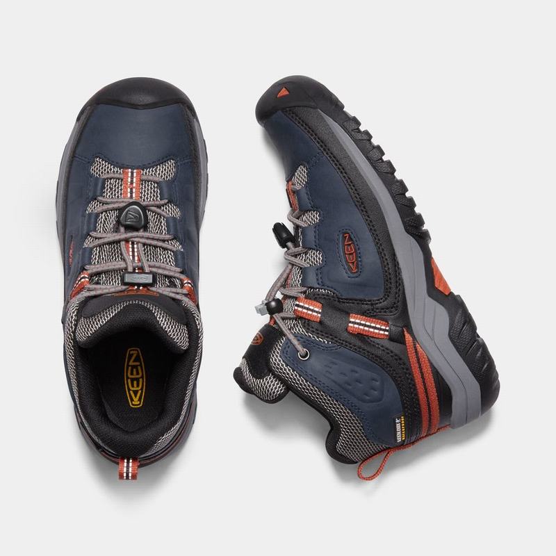 Keen Targhee Waterproof - Çocuk Trekking Bot - Mavi/Siyah - Türkiye (923048YQP)